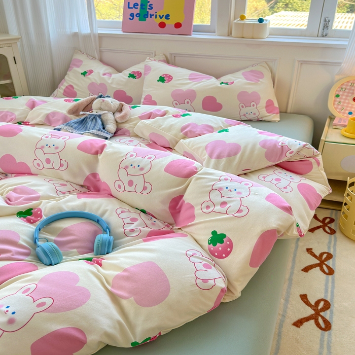 91家纺网 家纺一手货源 找家纺 （总）舒居家纺 2025新款全棉针织棉 被套 +枕套 非四件套