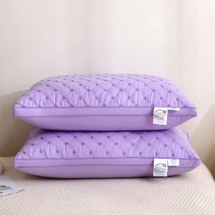 （总） 浩宇家纺 2025新款100克磨毛枕芯四叶草格外贸枕头立体绗缝舒适大化填充