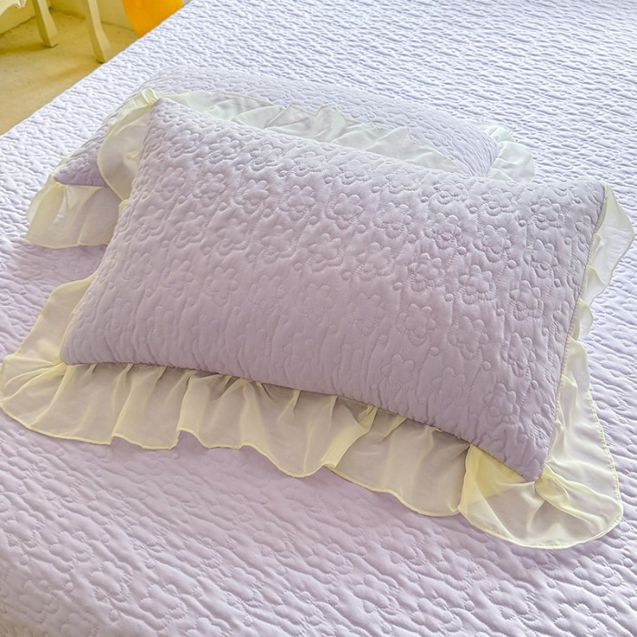 91家纺网 家纺一手货源 找家纺 （总）漫布云025春夏新品韩版公主风超柔水洗棉床盖四件套刺绣针织棉双层纱纯棉棉麻全棉公主风床盖款四件套