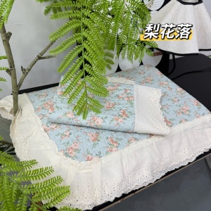 91家纺网 家纺一手货源 找家纺 （总）赫本纯棉床盖三件套 韩国碎花纯棉床盖三件套全棉夹棉床单花边可机洗