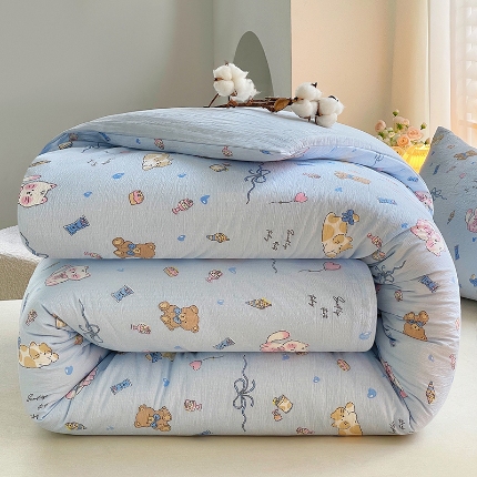 91家纺网 家纺一手货源 找家纺 （总）2025新款双层纱可拆洗棉花被