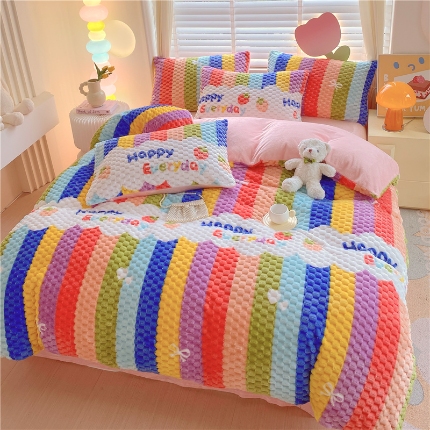 91家纺网 家纺一手货源 找家纺 （总）2025新款 豆豆绒四件套牛奶绒被套雪花绒被套金貂绒四件套塔芙绒被套雕花绒四件套直播跨境外贸