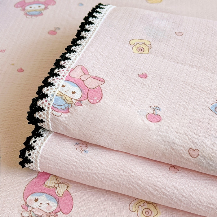 91家纺网 家纺一手货源 找家纺 （总）鑫利来家纺 2025新款云感云感皱皱纱镂空花边床单单床单单品床单单件床单