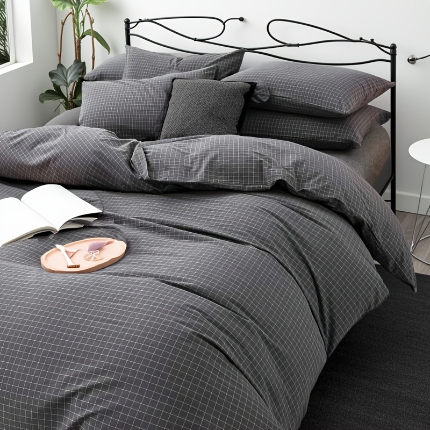 91家纺网 家纺一手货源 找家纺 （总）千姿梦 全棉色织水洗无印学生三件套纯棉单品床单被套床笠良品四件套