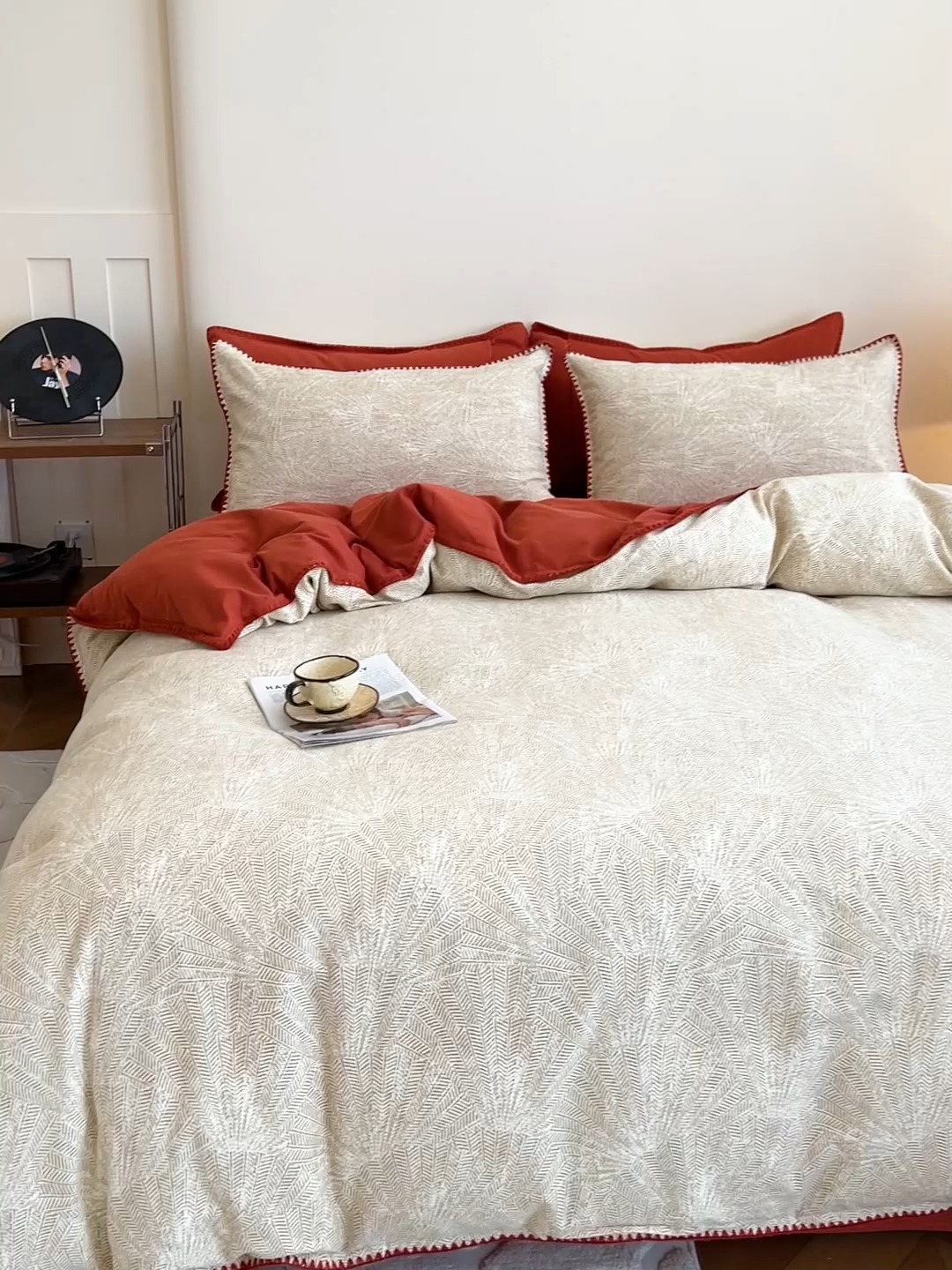 91家纺网 家纺一手货源 找家纺 （总）品乐家纺 2025秋冬全棉加厚磨毛贝壳边四件套