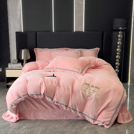 （总）【苏东来】2025高端加厚保暖外贸轻奢款纯色牛奶绒刺绣花四件套床单被套单品简约绒兔毛绒法莱绒婴儿绒套件