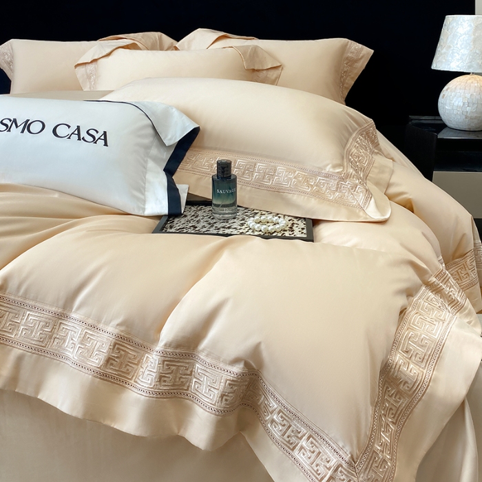 91家纺网 家纺一手货源 找家纺 （总）星蕴家纺 2025新款双股长绒棉全棉纯棉刺绣四件套-柏林系列