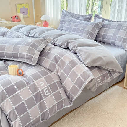 91家纺网 家纺一手货源 找家纺 2025床品植物羊绒磨毛四件套下单链接