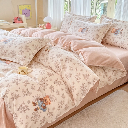 91家纺网 家纺一手货源 找家纺 2025床品植物羊绒磨毛四件套下单链接