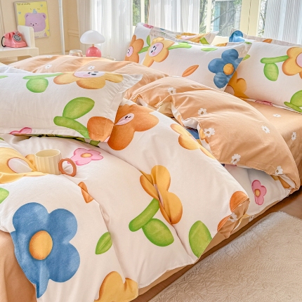 91家纺网 家纺一手货源 找家纺 2025床品植物羊绒磨毛四件套下单链接