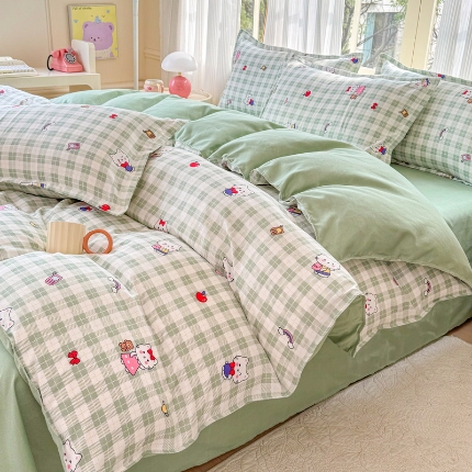 91家纺网 家纺一手货源 找家纺 2025床品植物羊绒磨毛四件套下单链接