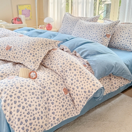 91家纺网 家纺一手货源 找家纺 2025床品植物羊绒磨毛四件套下单链接