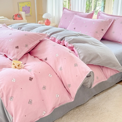 91家纺网 家纺一手货源 找家纺 2025床品植物羊绒磨毛四件套下单链接