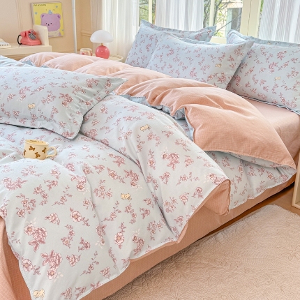 91家纺网 家纺一手货源 找家纺 2025床品植物羊绒磨毛四件套下单链接