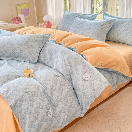 91家纺网 家纺一手货源 找家纺 2025床品植物羊绒磨毛四件套下单链接