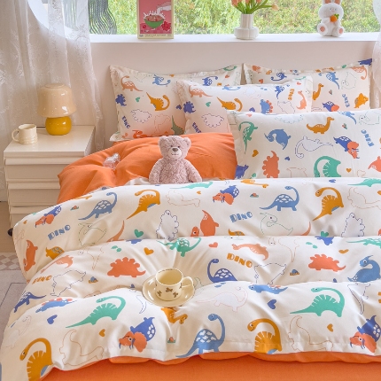 91家纺网 家纺一手货源 找家纺 磨毛单被套植物羊绒被套单品有四件套