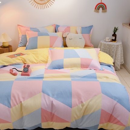 91家纺网 家纺一手货源 找家纺 磨毛单被套植物羊绒被套单品有四件套