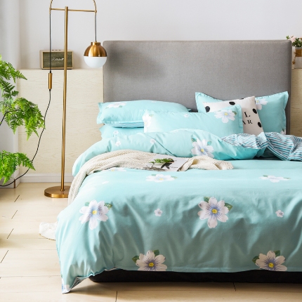 91家纺网 家纺一手货源 找家纺 磨毛单被套植物羊绒被套单品有四件套