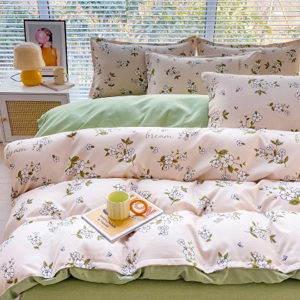 91家纺网 家纺一手货源 找家纺 磨毛单被套植物羊绒被套单品有四件套