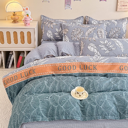 91家纺网 家纺一手货源 找家纺 磨毛单被套植物羊绒被套单品有四件套