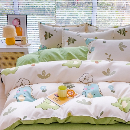 91家纺网 家纺一手货源 找家纺 磨毛单被套植物羊绒被套单品有四件套