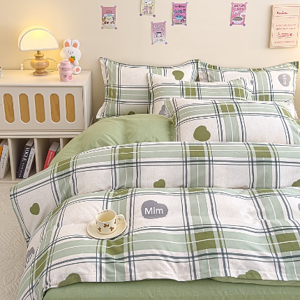 91家纺网 家纺一手货源 找家纺 磨毛单被套植物羊绒被套单品有四件套