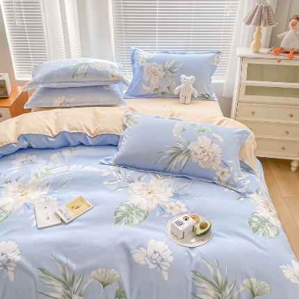 91家纺网 家纺一手货源 找家纺 磨毛单被套植物羊绒被套单品有四件套