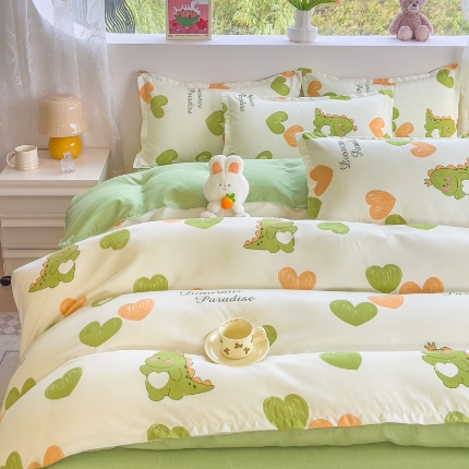 91家纺网 家纺一手货源 找家纺 2025新款植物羊绒单品单被套系列二