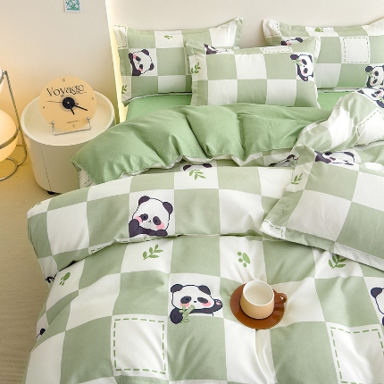 91家纺网 家纺一手货源 找家纺 2025新品四件套磨毛磨绒棉植物羊绒四件套