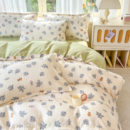 91家纺网 家纺一手货源 找家纺 2025新品四件套磨毛磨绒棉植物羊绒四件套