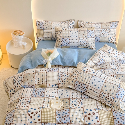 91家纺网 家纺一手货源 找家纺 2025新品四件套磨毛磨绒棉植物羊绒四件套