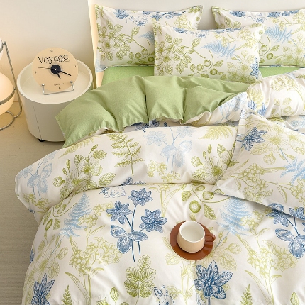 91家纺网 家纺一手货源 找家纺 2025新品四件套磨毛磨绒棉植物羊绒四件套