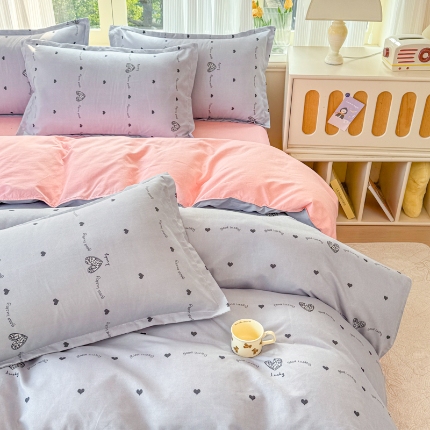 91家纺网 家纺一手货源 找家纺 2025新品四件套磨毛磨绒棉植物羊绒四件套