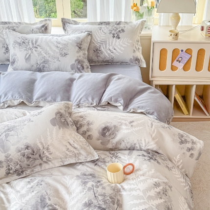 91家纺网 家纺一手货源 找家纺 2025新品四件套磨毛磨绒棉植物羊绒四件套