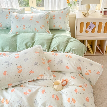 91家纺网 家纺一手货源 找家纺 2025新品四件套磨毛磨绒棉植物羊绒四件套