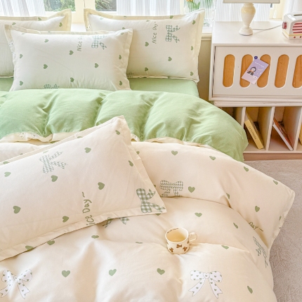 91家纺网 家纺一手货源 找家纺 2025新品四件套磨毛磨绒棉植物羊绒四件套