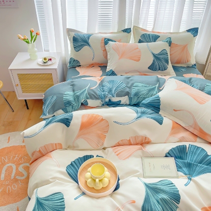 91家纺网 家纺一手货源 找家纺 2025新品四件套磨毛磨绒棉植物羊绒四件套