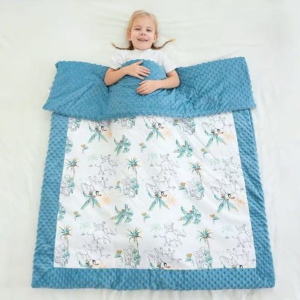 91家纺网 家纺一手货源 找家纺 （总）恒温蚕丝豆豆绒夏季凉被子春秋儿童纯棉盖毯午睡毯子宝宝豆豆毯