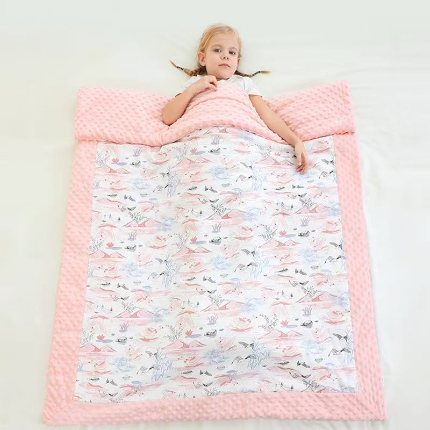 91家纺网 家纺一手货源 找家纺 （总）恒温蚕丝豆豆绒夏季凉被子春秋儿童纯棉盖毯午睡毯子宝宝豆豆毯