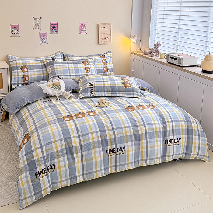 91家纺网 家纺一手货源 找家纺 2025新品磨毛四件套磨绒棉套件植物羊绒加厚4件套