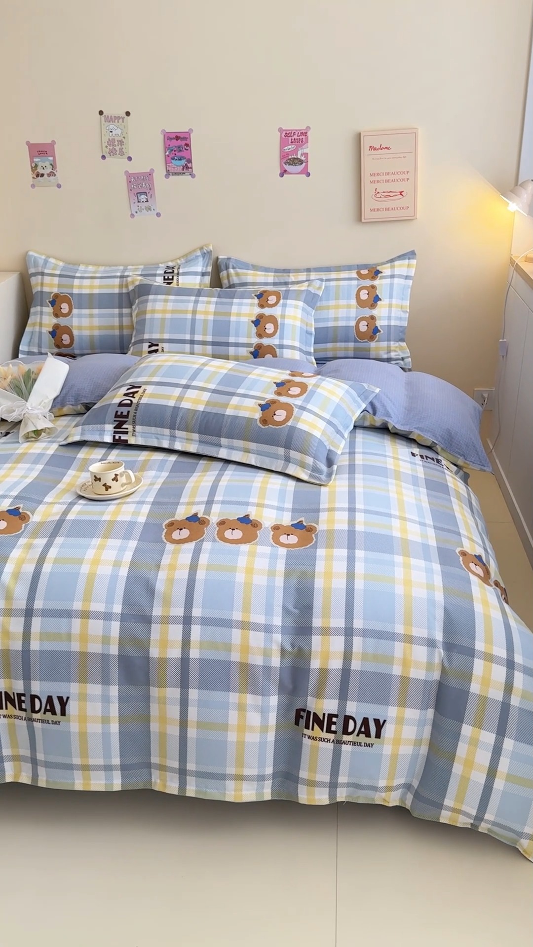 91家纺网 家纺一手货源 找家纺 2025新品磨毛四件套磨绒棉套件植物羊绒加厚4件套