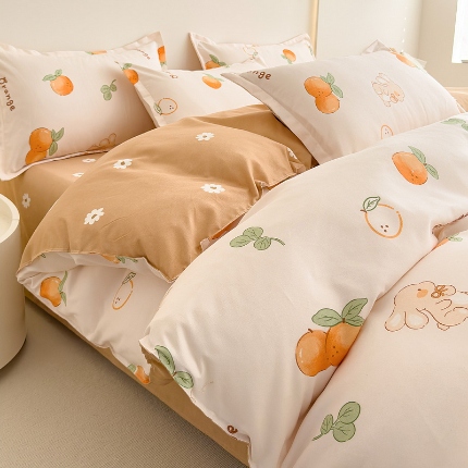 91家纺网 家纺一手货源 找家纺 2025新品磨毛四件套植物羊绒套件床单款床笠款