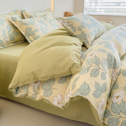 91家纺网 家纺一手货源 找家纺 2025新品磨毛四件套植物羊绒套件床单款床笠款