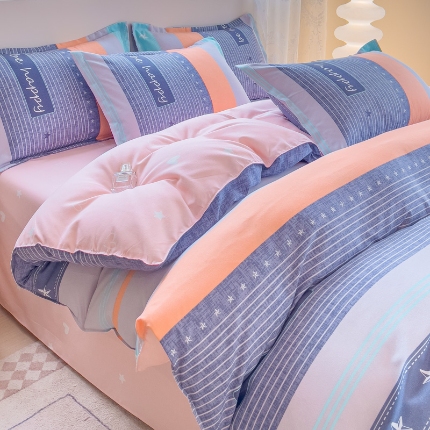 91家纺网 家纺一手货源 找家纺 2025新品磨毛四件套植物羊绒套件床单款床笠款