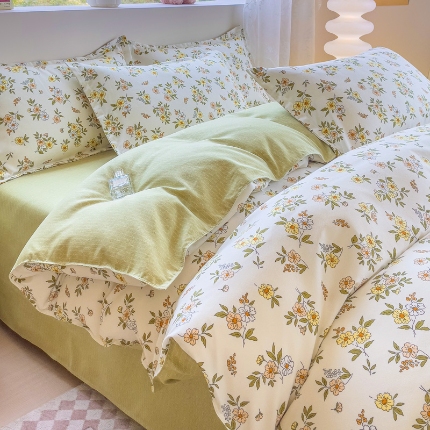 91家纺网 家纺一手货源 找家纺 2025新品磨毛四件套植物羊绒套件床单款床笠款