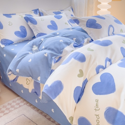 91家纺网 家纺一手货源 找家纺 2025新品磨毛四件套植物羊绒套件床单款床笠款