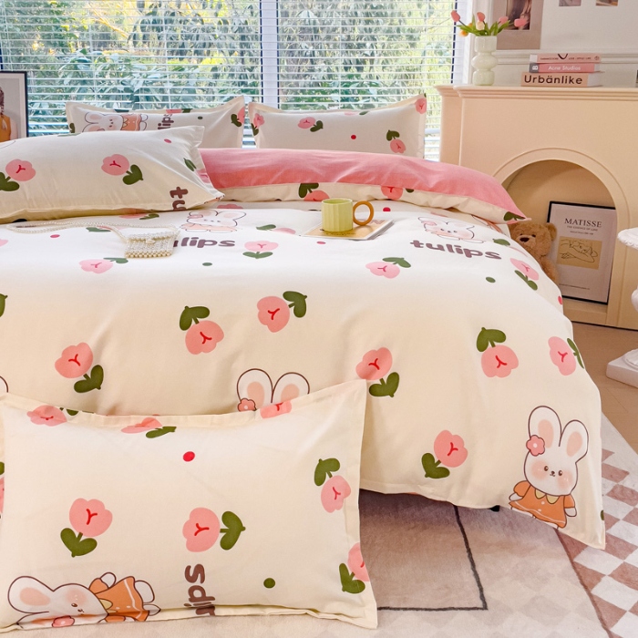 91家纺网 家纺一手货源 找家纺 2025新品磨毛四件套植物羊绒套件床单款床笠款