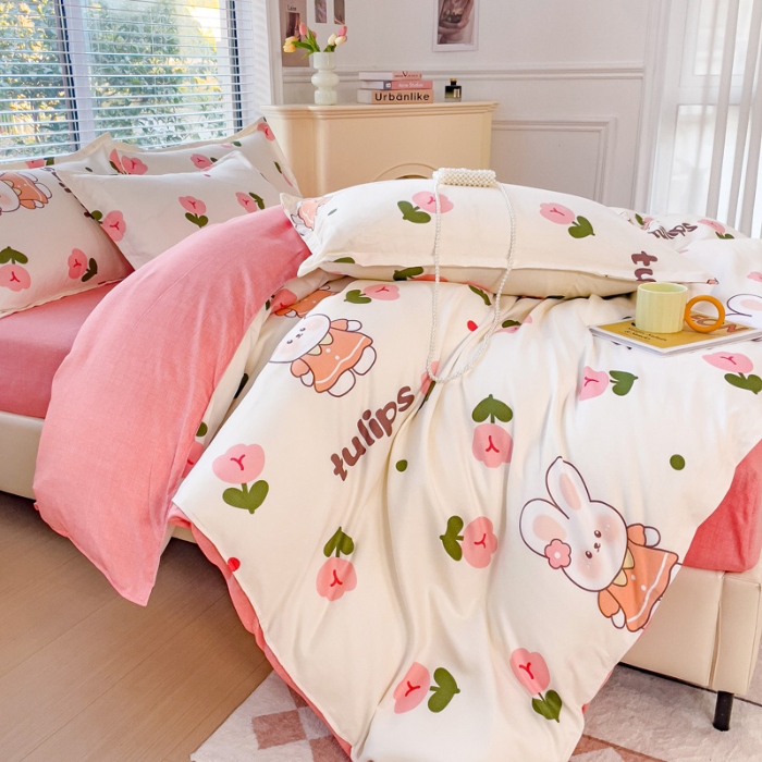 91家纺网 家纺一手货源 找家纺 2025新品磨毛四件套植物羊绒套件床单款床笠款