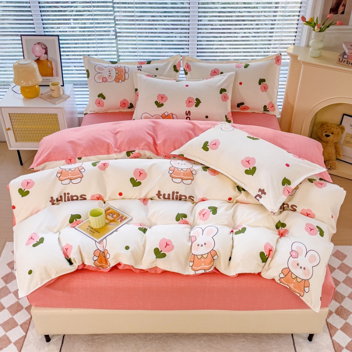 91家纺网 家纺一手货源 找家纺 2025新品磨毛四件套植物羊绒套件床单款床笠款