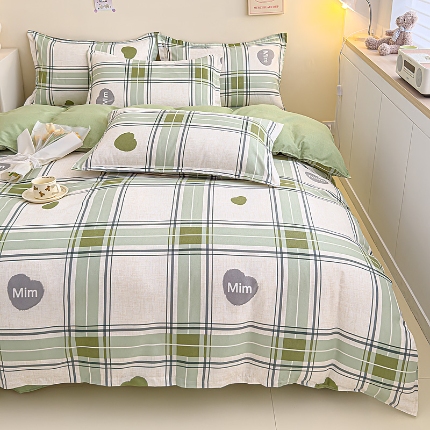 91家纺网 家纺一手货源 找家纺 2025新品磨毛四件套磨绒棉高克重套件床单款床笠款4件套